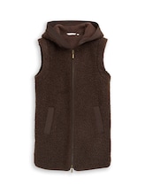 Ausgewählt, Longstyle Teddy Weste von Tom Tailor, braun