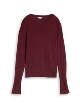 Geselecteerd, Gebreide trui met knoopdetails door Tom Tailor, rood