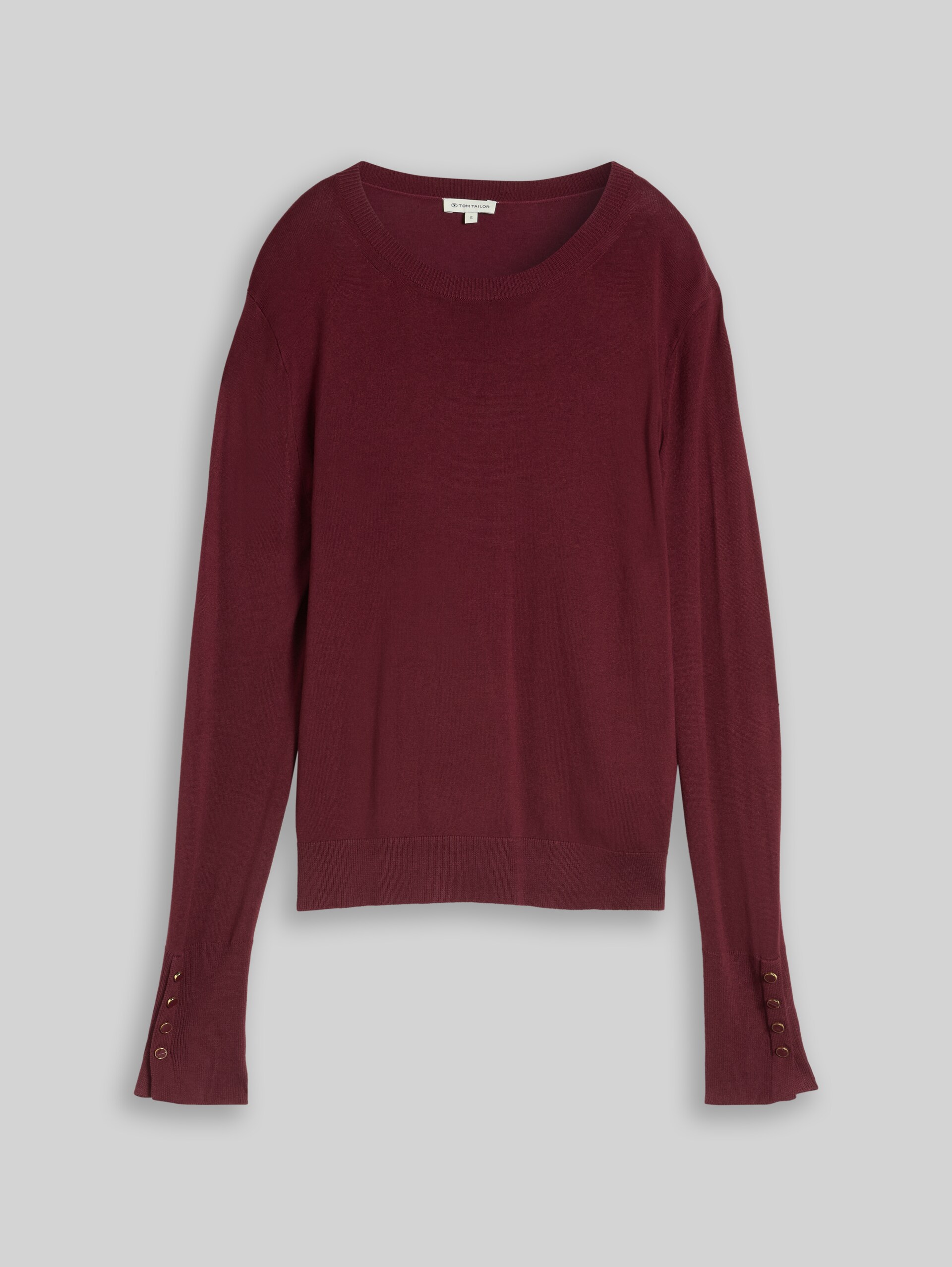 Gebreide trui met knoopdetails - Preppy Plum