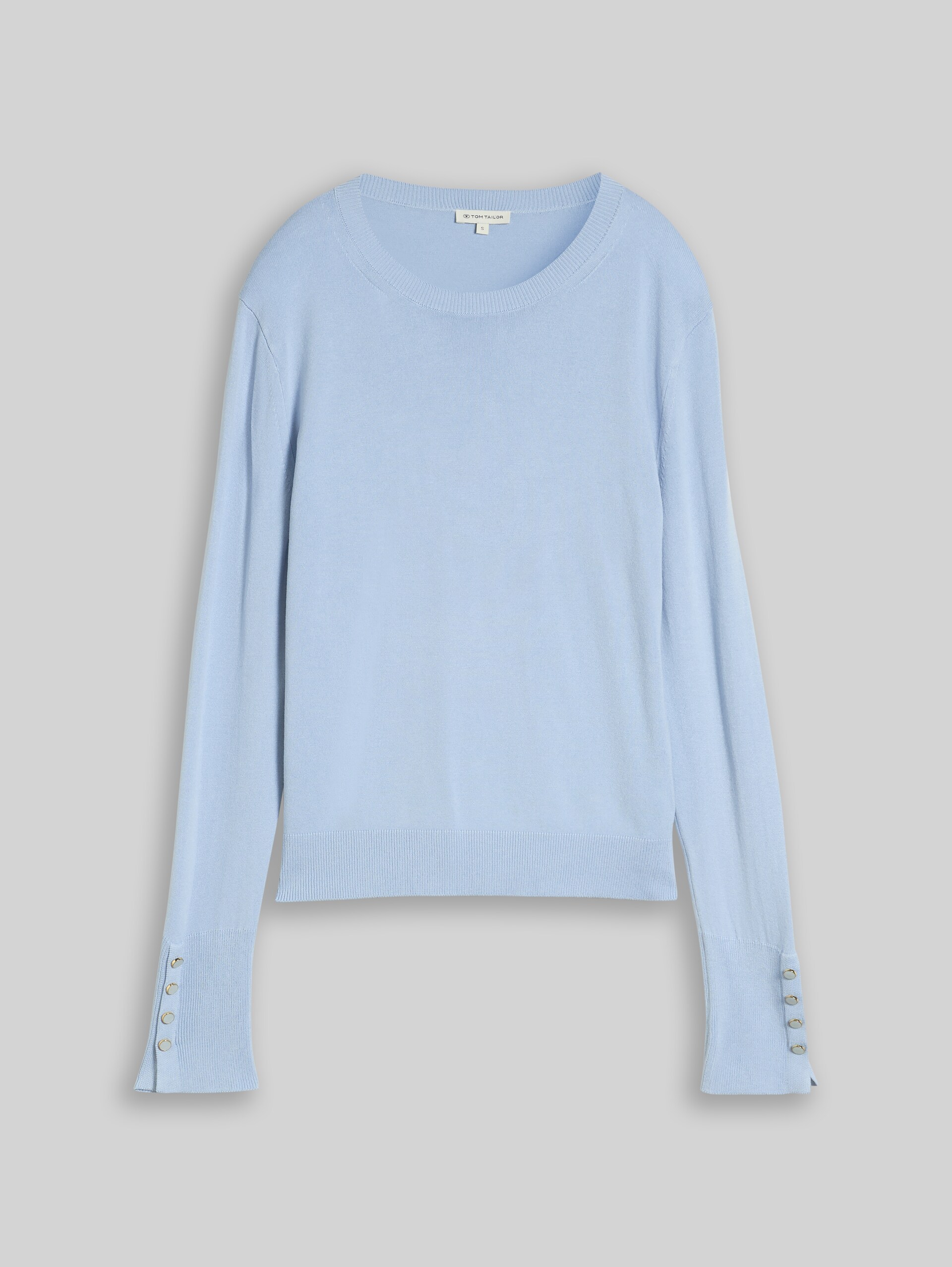 Knitted jumper with button detailing - Kentucky Blue