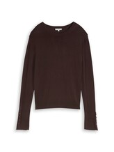 Selected, Knitted jumper with button detailing by Tom Tailor, brown