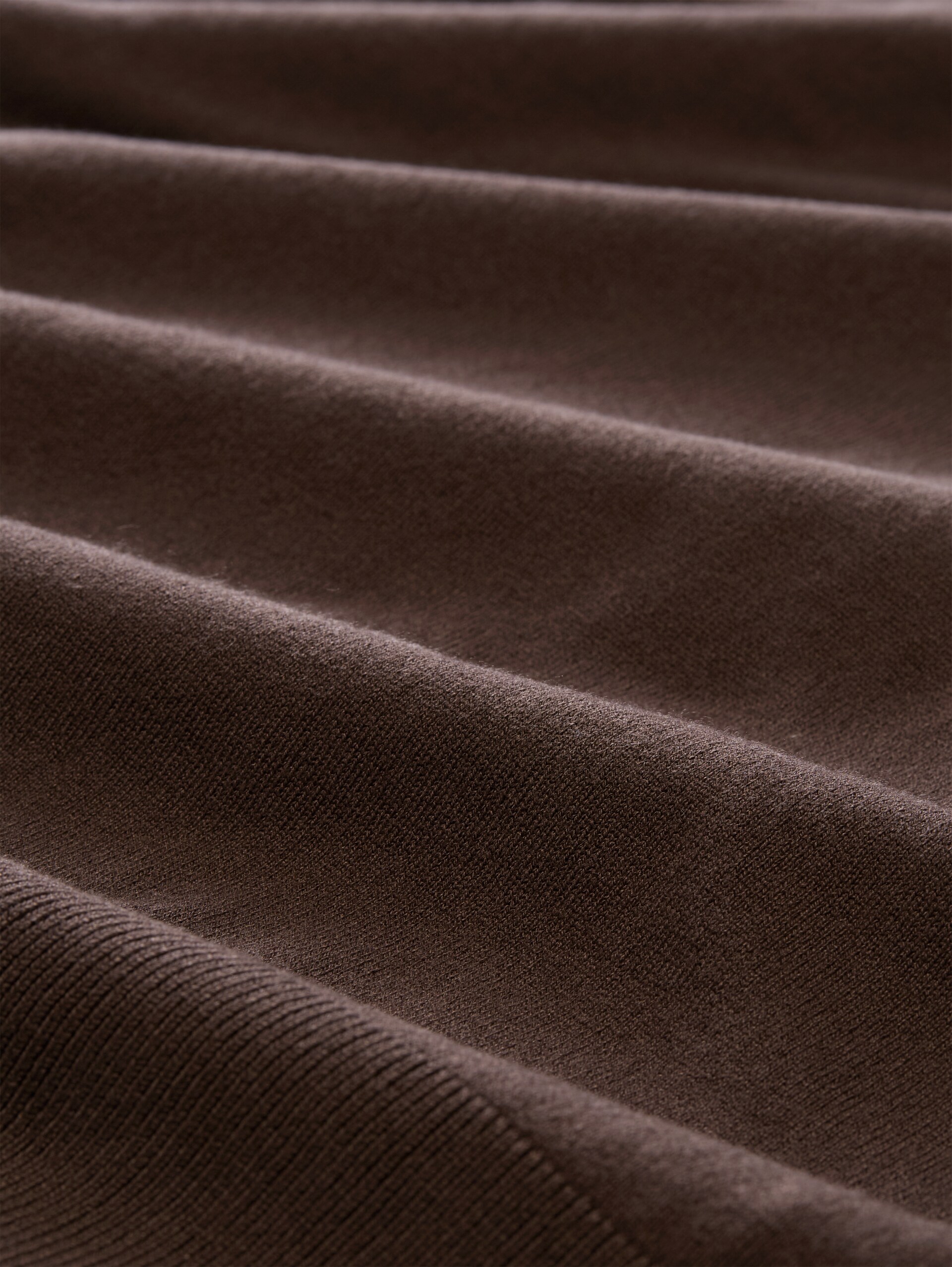 Knitted jumper with button detailing - java dark brown - Material view