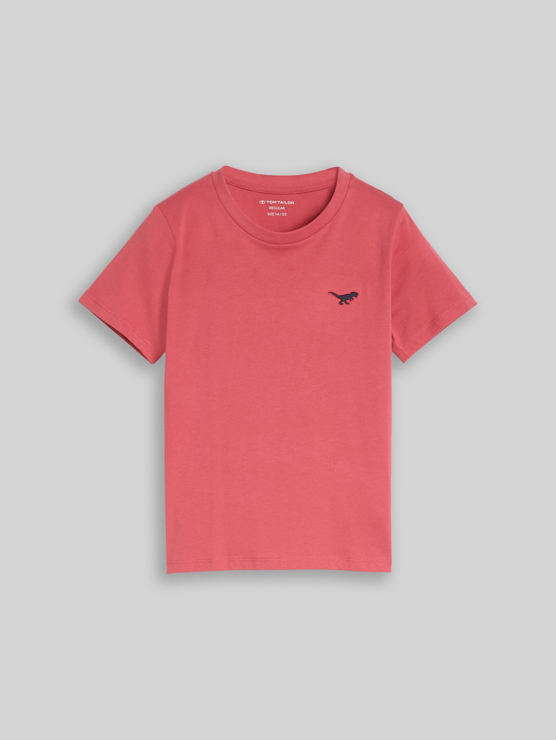 T-shirt met print van katoen - Berry Red - Product vooraanzicht
