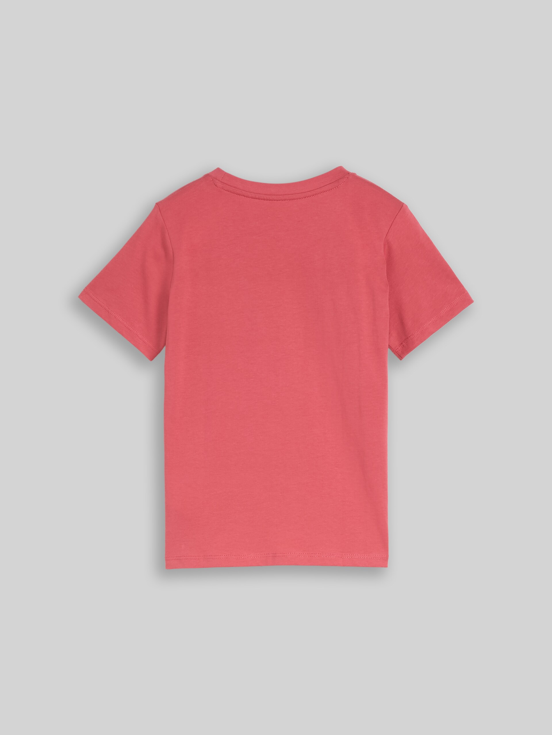 T-shirt met print van katoen - Berry Red