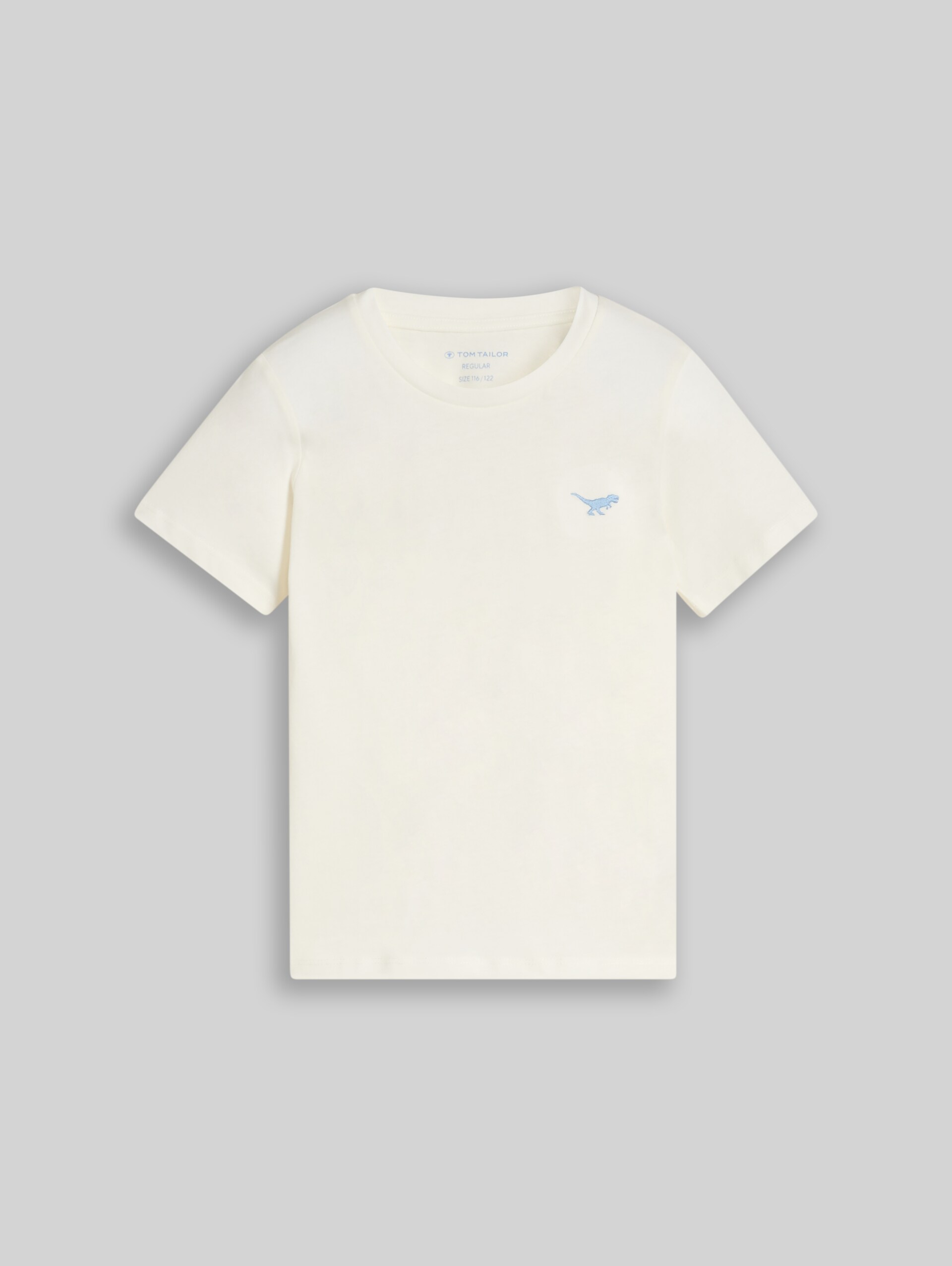 T-shirt met print van katoen - Wool White - Product vooraanzicht