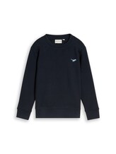 Ausgewählt, Sweatshirt mit Dino-Stickerei von Tom Tailor, blau