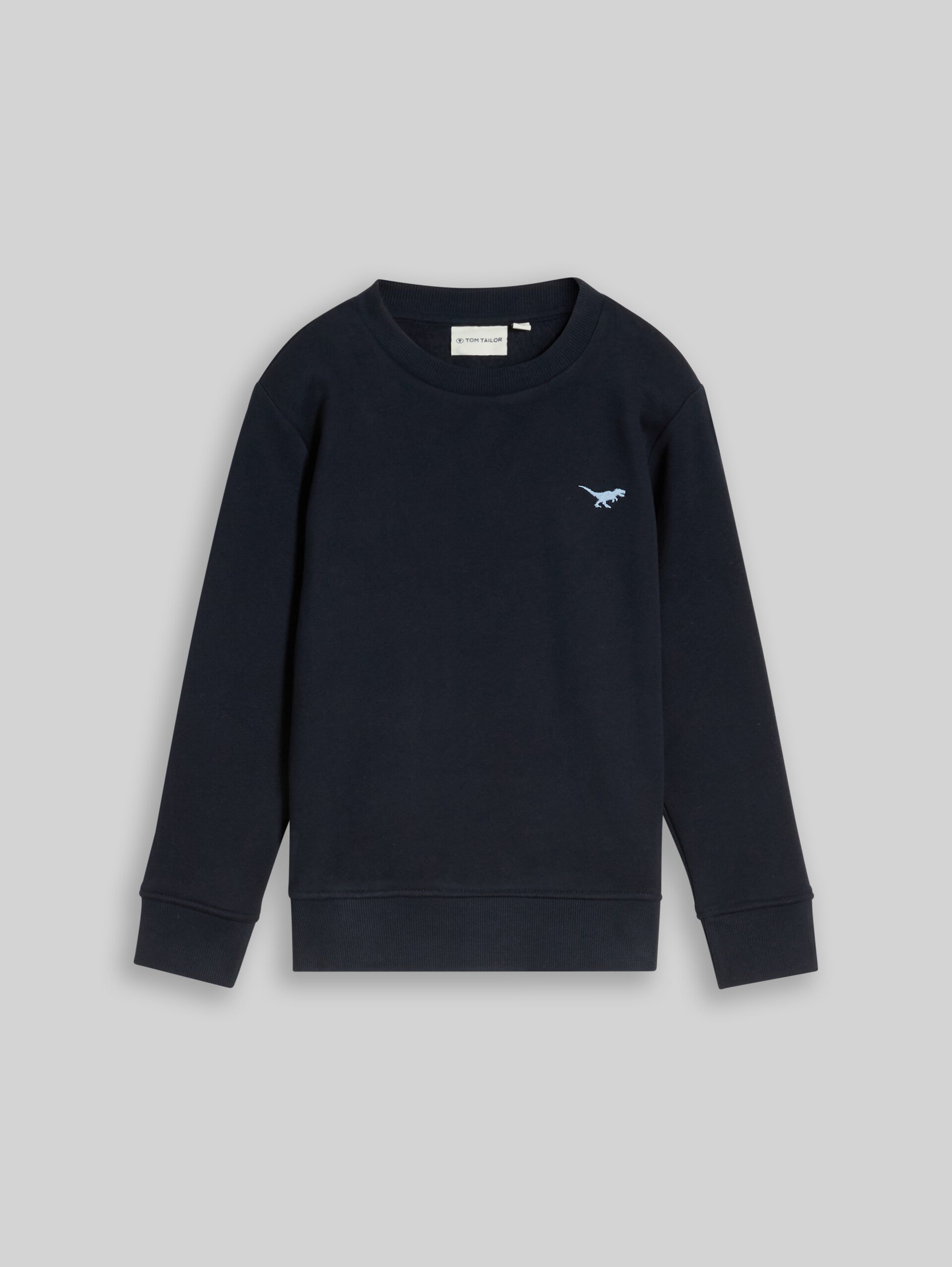 Sweatshirt mit Dino-Stickerei - sky captain blue - Vorder-Produkt-Ansicht