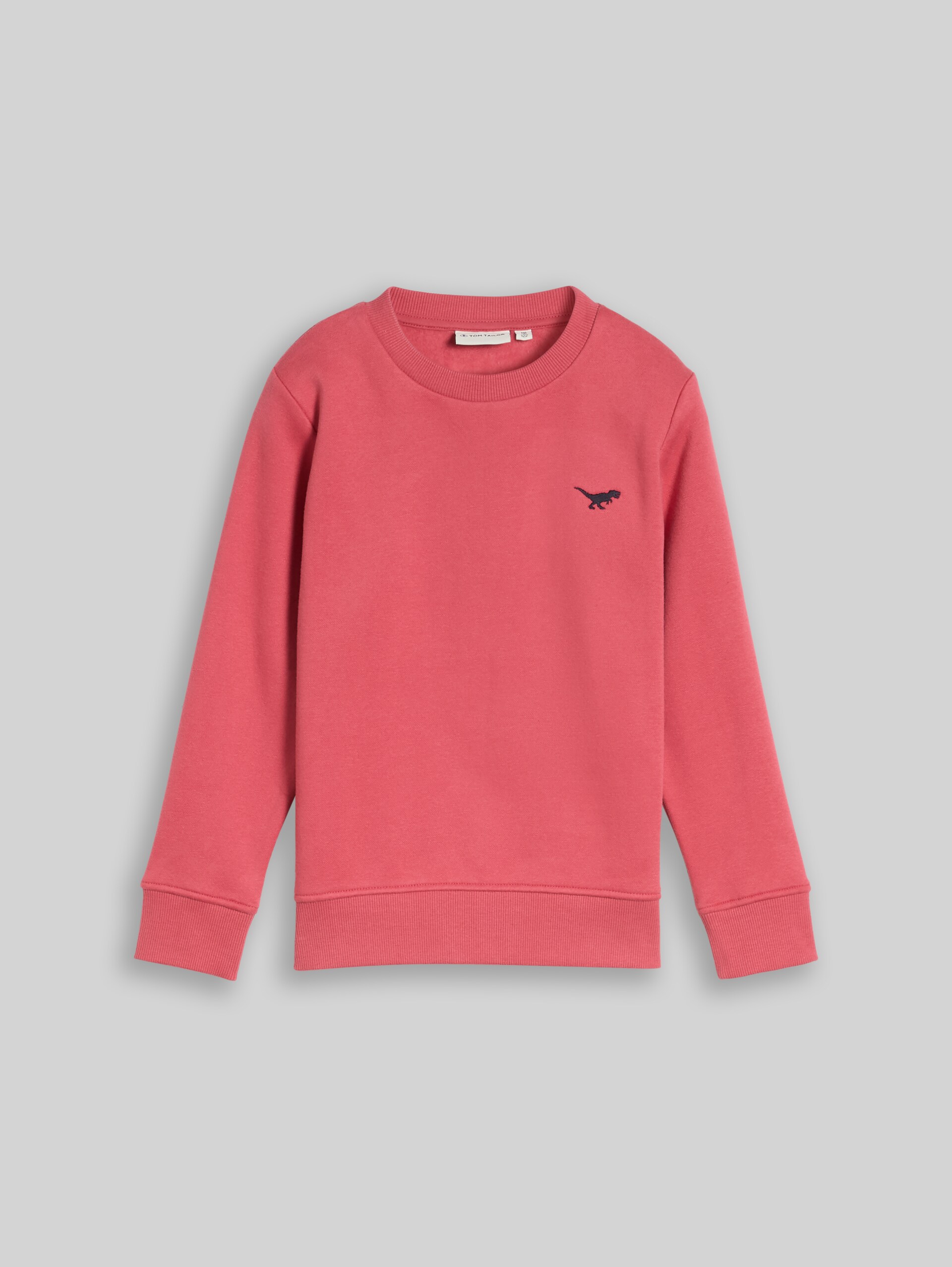 Sweatshirt met dinosaurusborduursel - Berry Red - Product vooraanzicht