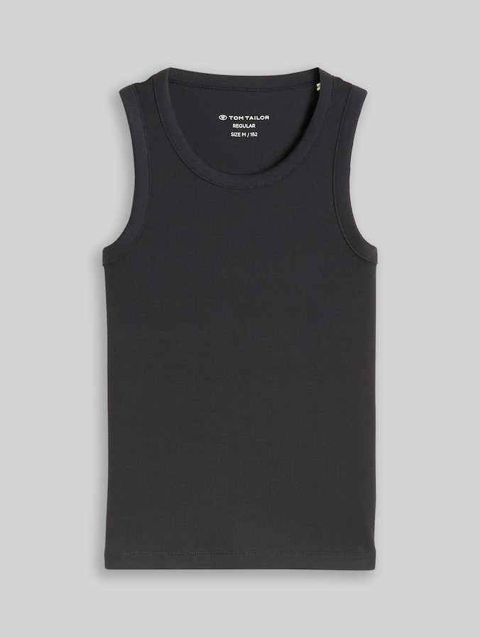 Basic Ripp Top von Teen Girls, coal grey