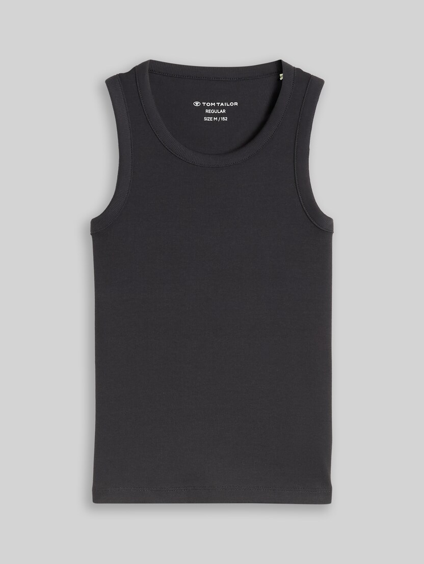 Basic Ripp Top von Teen Girls, coal grey