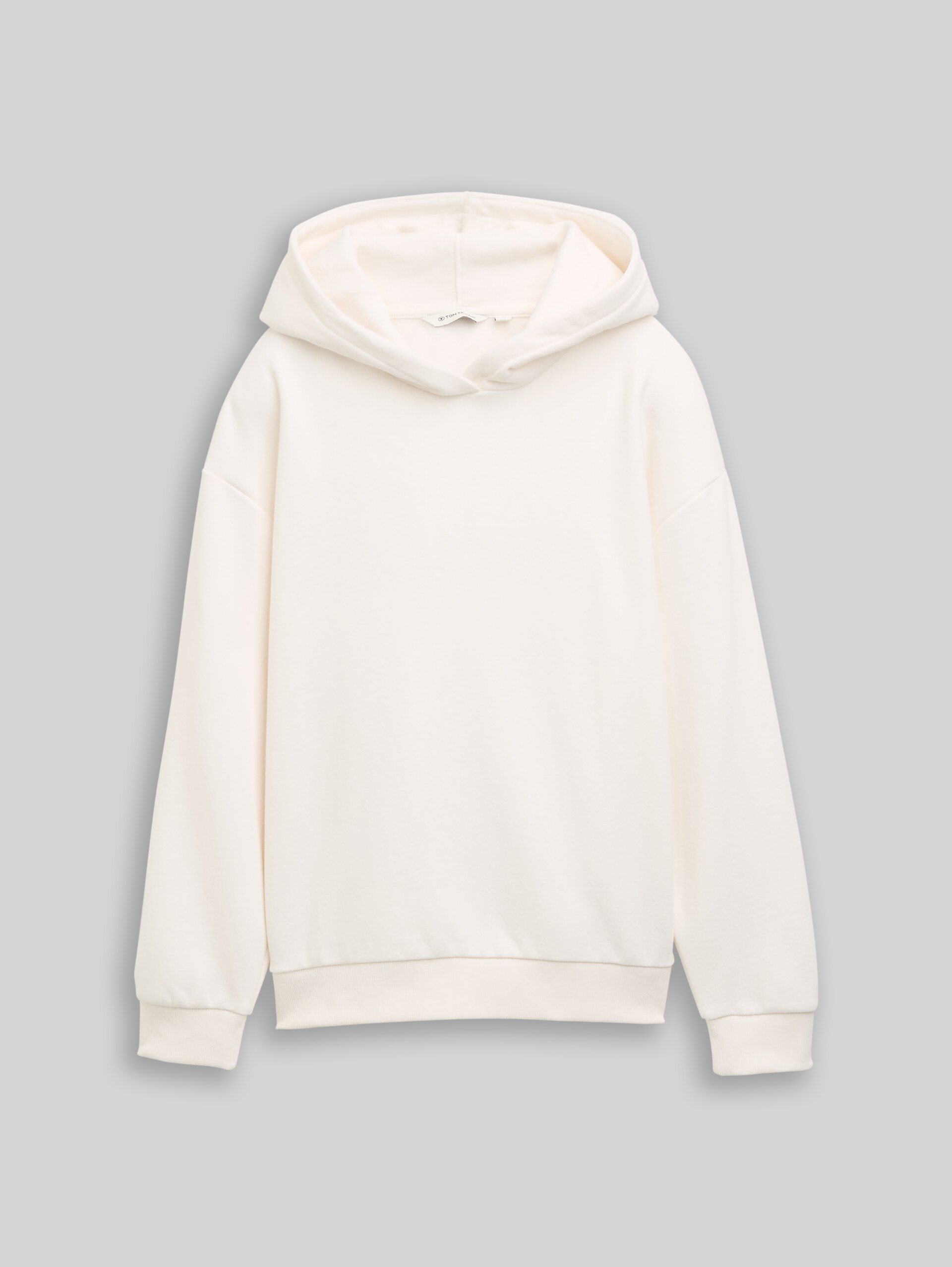 Oversize Hoodie Sweatshirt mit Rückenprint - Gardenia White - Vorder-Produkt-Ansicht