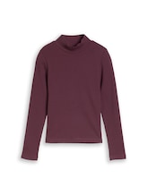 Ausgewählt, Langarmshirt mit Stehkragen von Tom Tailor, rot