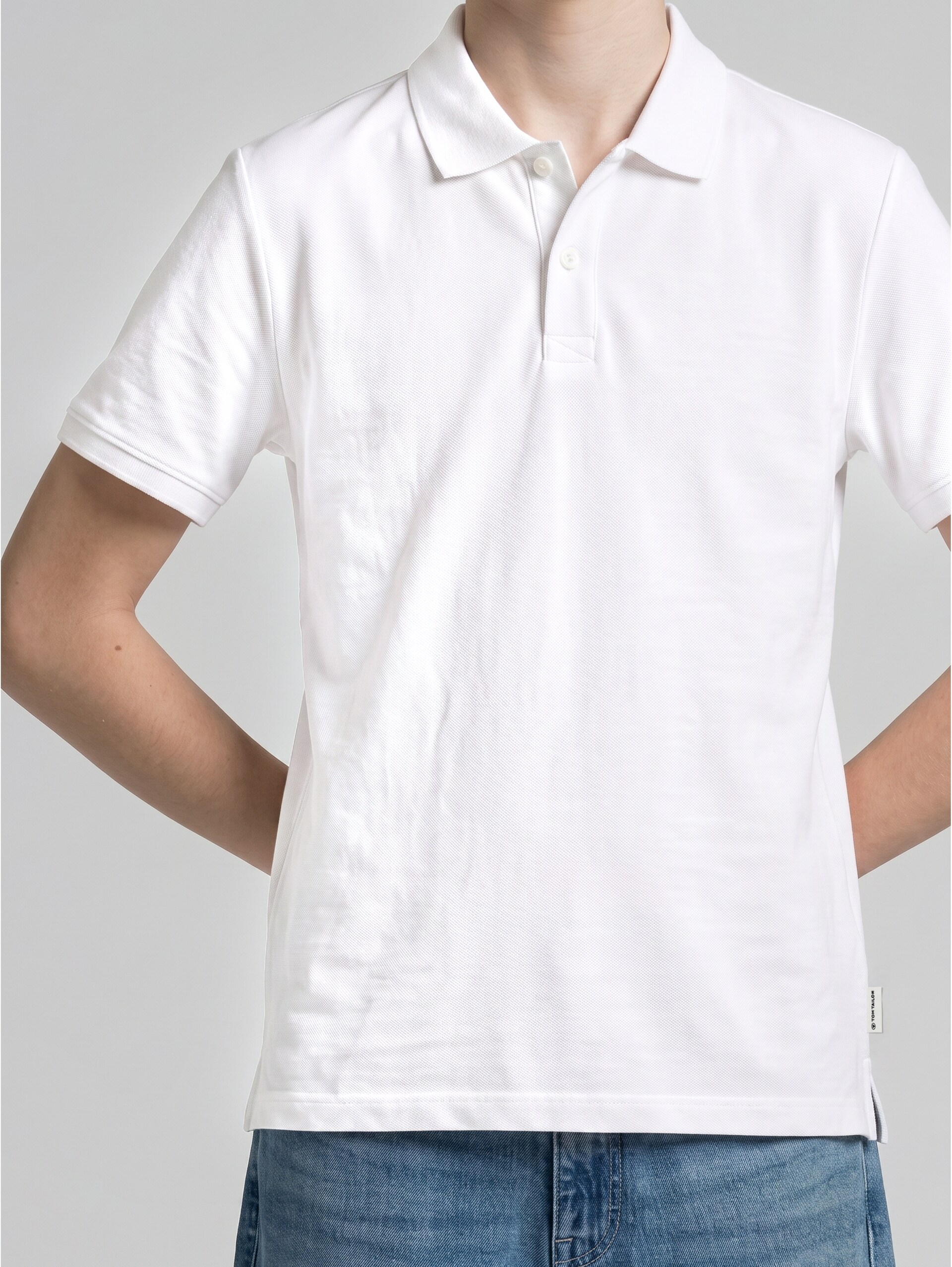 Polo en piqué - White