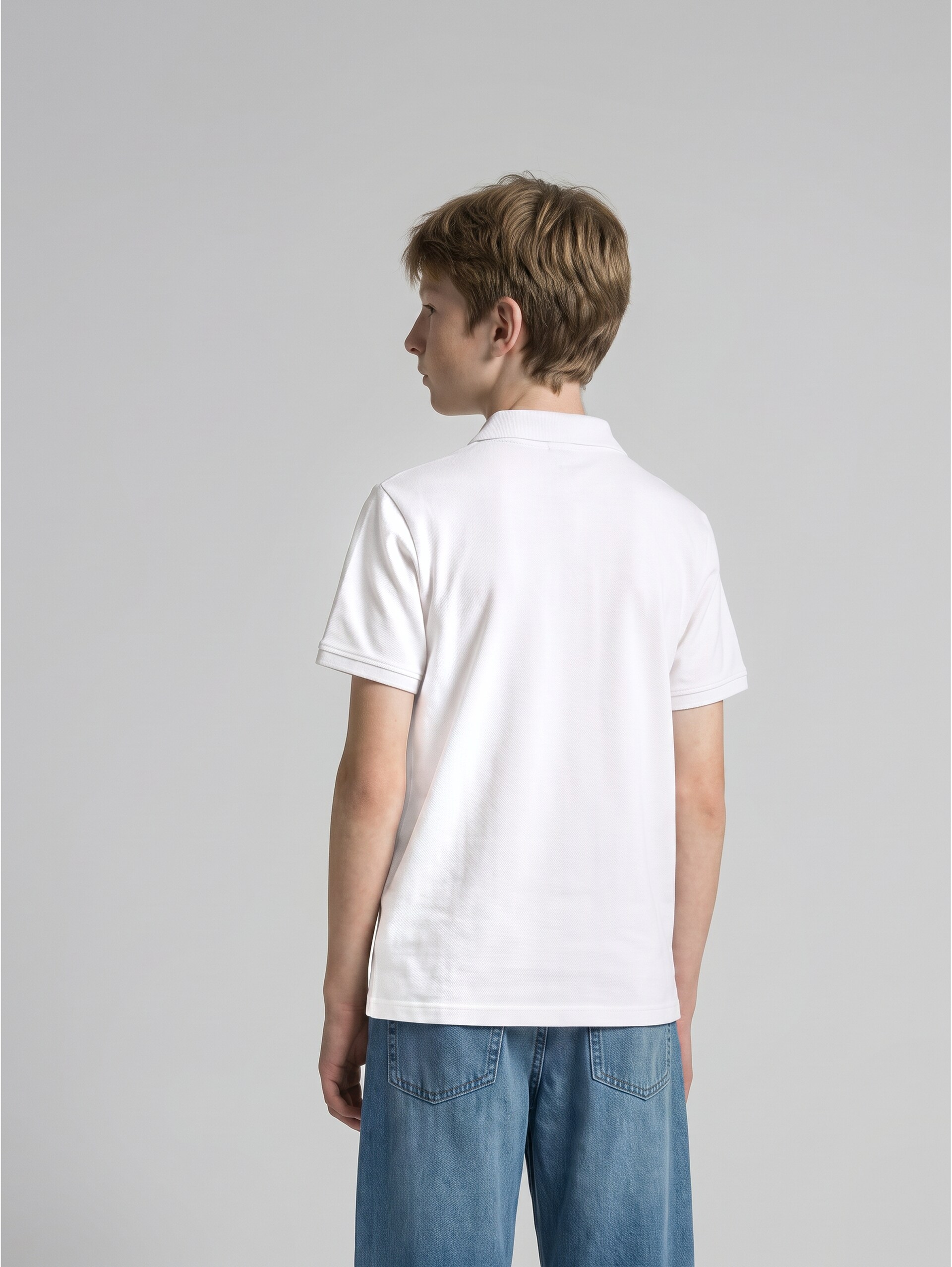 Polo en piqué - White