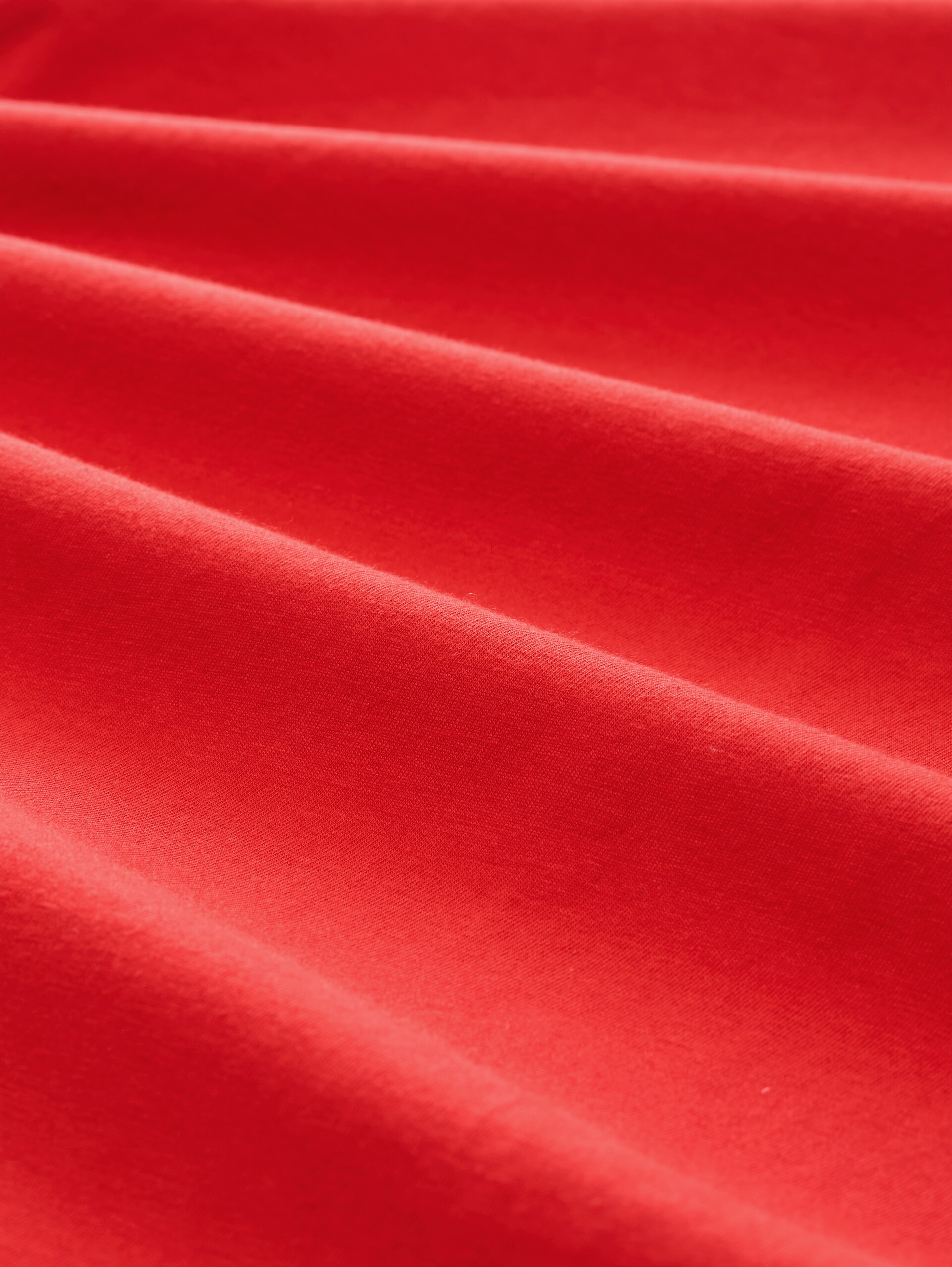 Slim fit T-shirt met lange mouwen en logoprint - soft scarlet red - Materiaalweergave