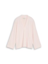 Ausgewählt, Cosy Langarmshirt mit V-Ausschnitt von Tom Tailor, rosa