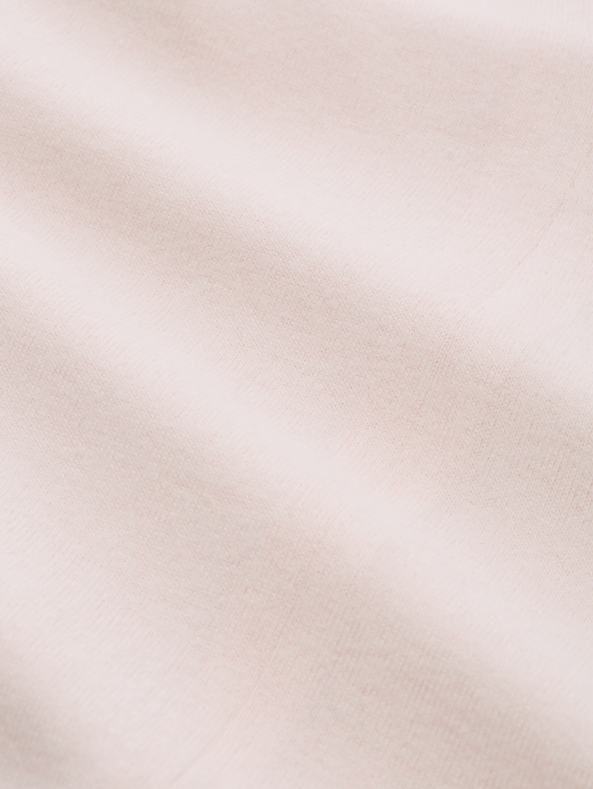 Cosy Langarmshirt mit V-Ausschnitt - light pastel pink melange - Material-Ansicht