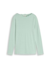 Geselecteerd, Shirt met lange mouwen en golvende kraag door Tom Tailor, groen