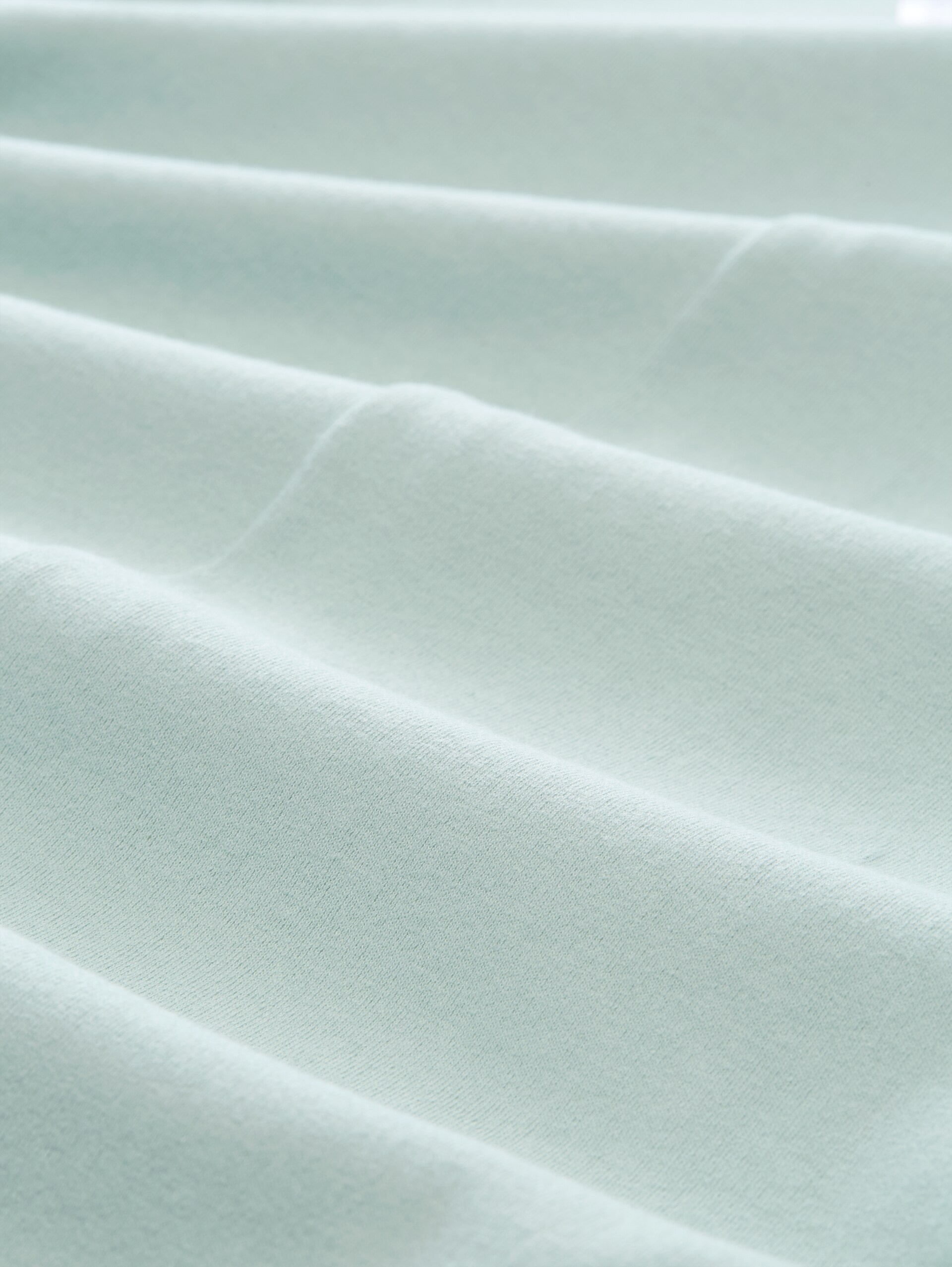 Shirt met lange mouwen en golvende kraag - dusty light green melange - Materiaalweergave