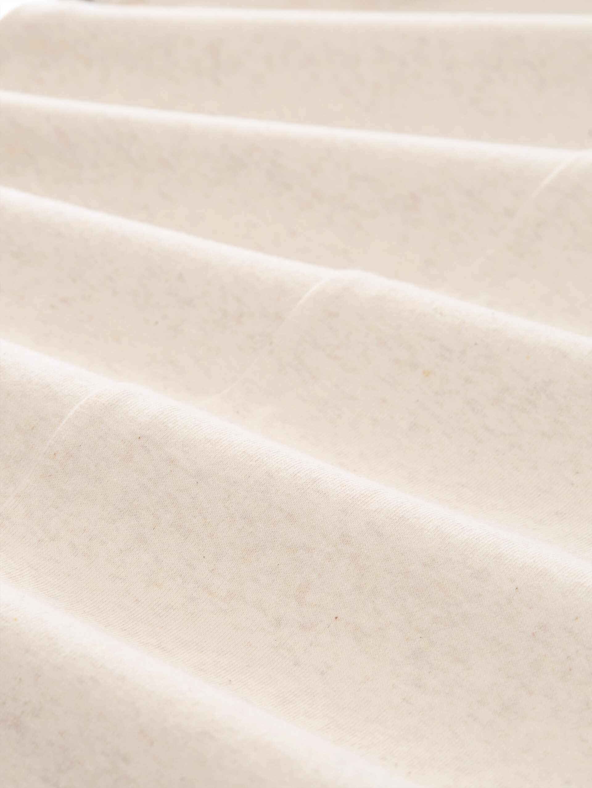 T-shirt à manches longues avec col ondulé - whisper offwhite melange - Vue de la matière