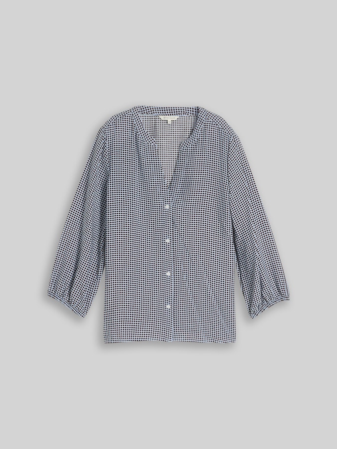 Chemisier à motifs par Women, small blue brown dot print