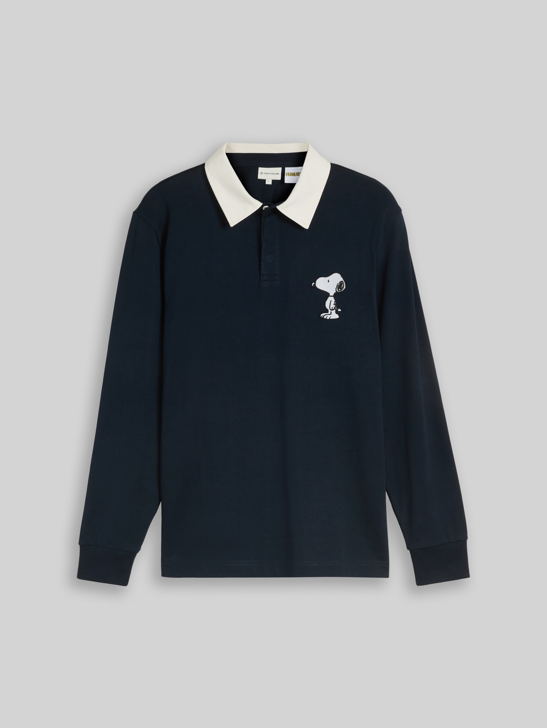 Poloshirt met lange mouwen en Snoopy-print op de rug - sky captain blue