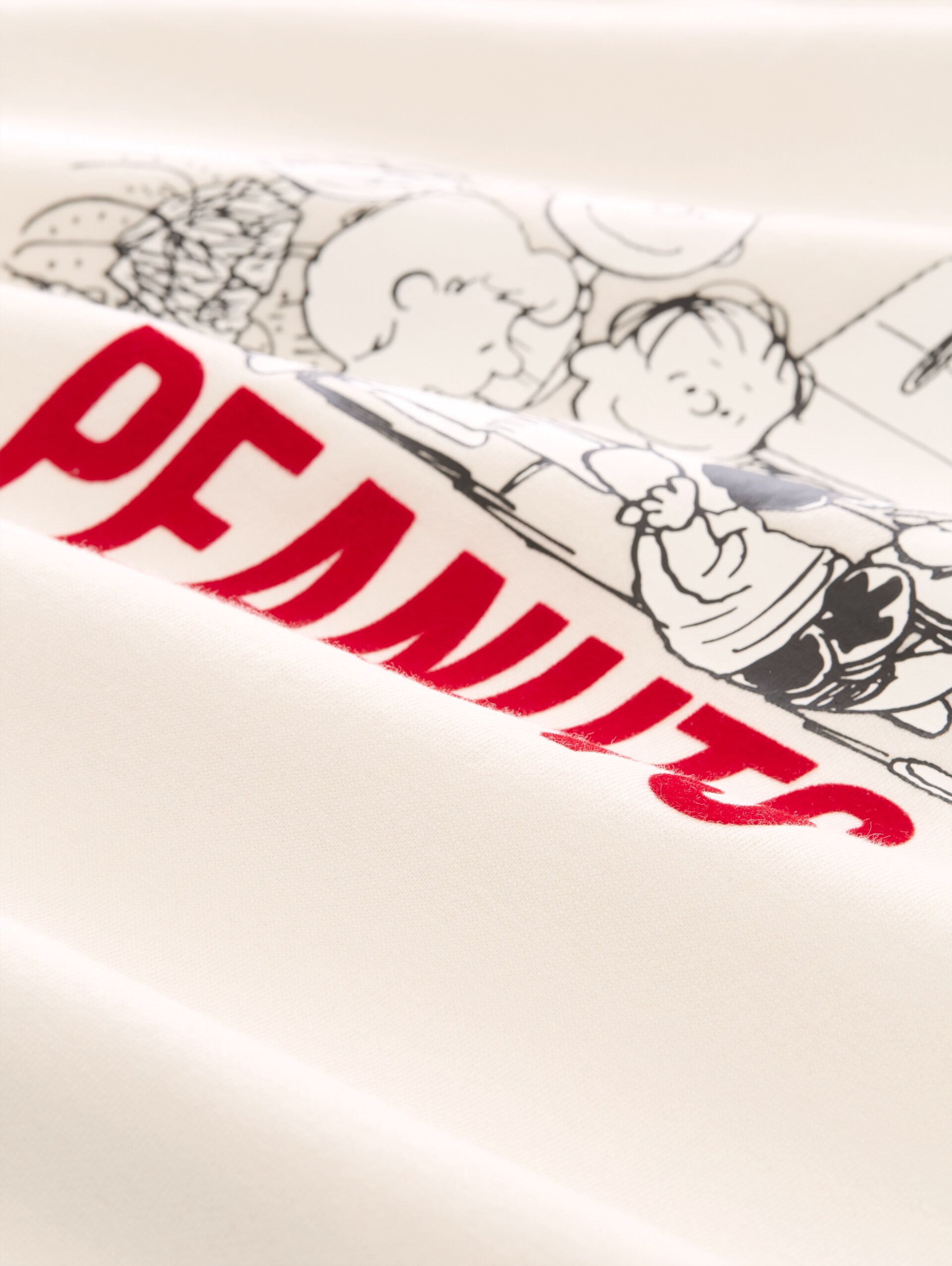 Sweatshirt mit Snoopy-Print - Gardenia White - Material-Ansicht