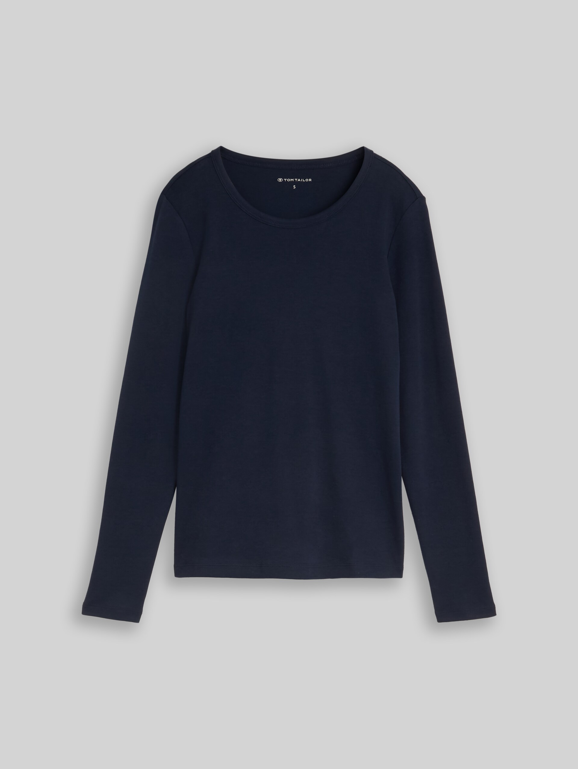Basic Langarmshirt aus Baumwolle - sky captain blue - Vorder-Produkt-Ansicht