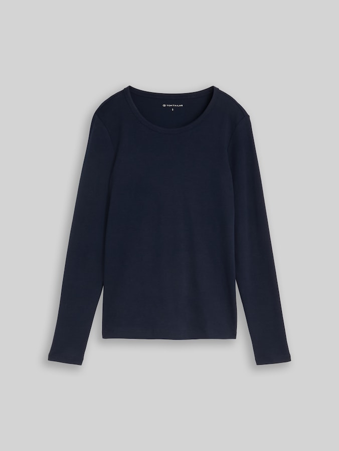 Basic Langarmshirt aus Baumwolle von Women, sky captain blue