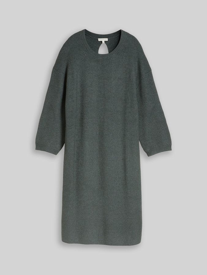 Strickkleid in Melange-Optik von Women, dark olive melange