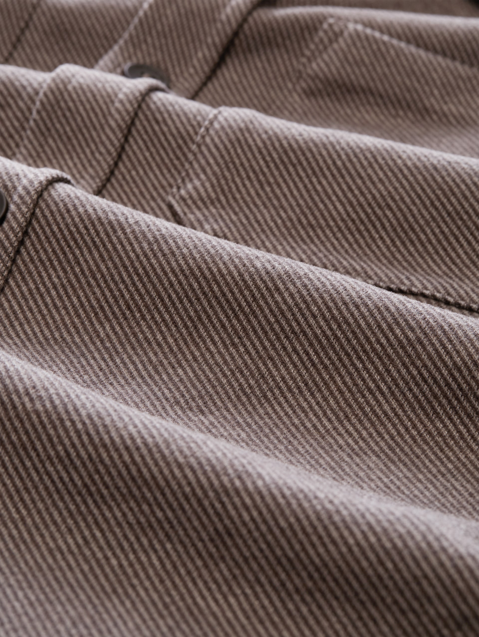 Regular Fit Hemd mit Brusttaschen - brown black twill structure - Material-Ansicht