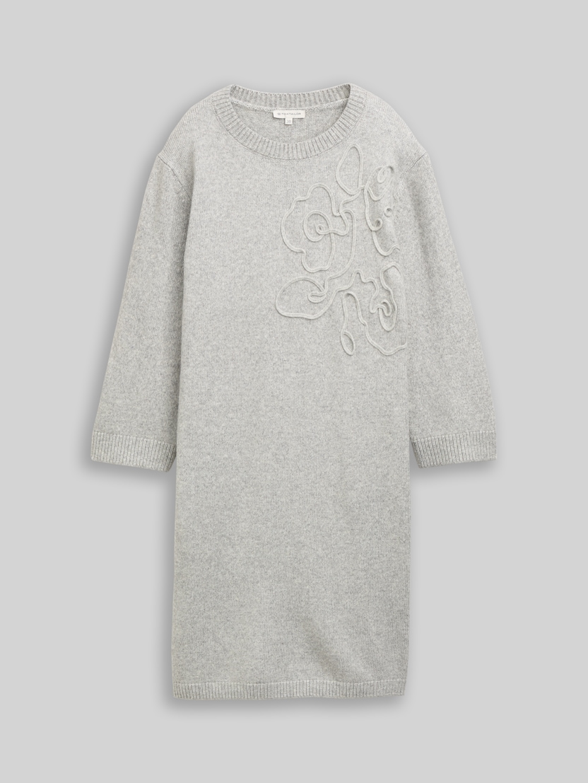 Robe en maille avec broderies par Women, soft grey melange