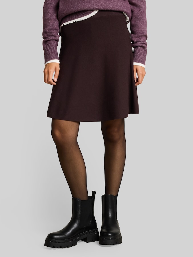 Mini-skaterrok door Denim Female, dark plum