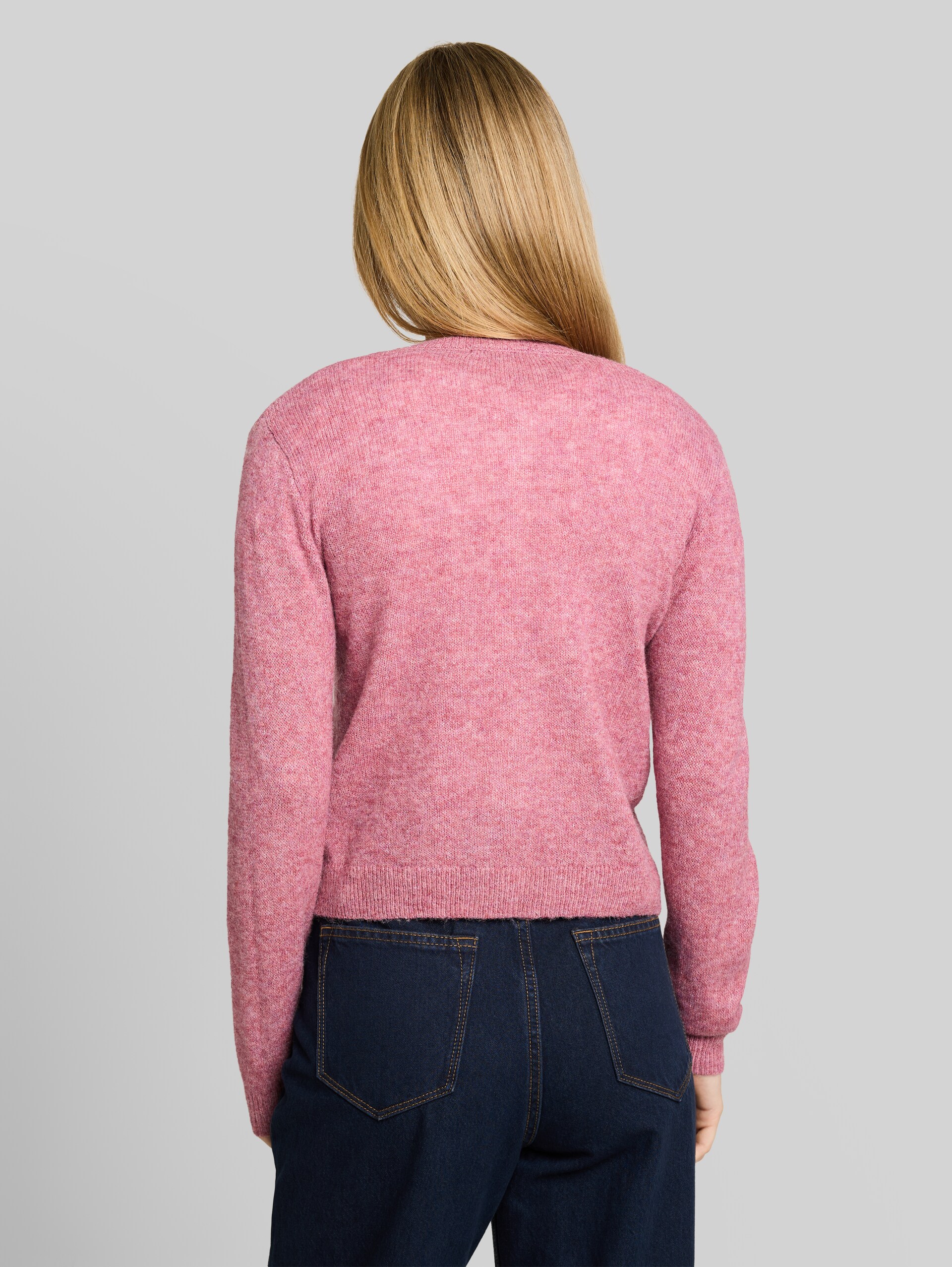 Cardigan mit Alpaka-Anteil - dusty berry melange