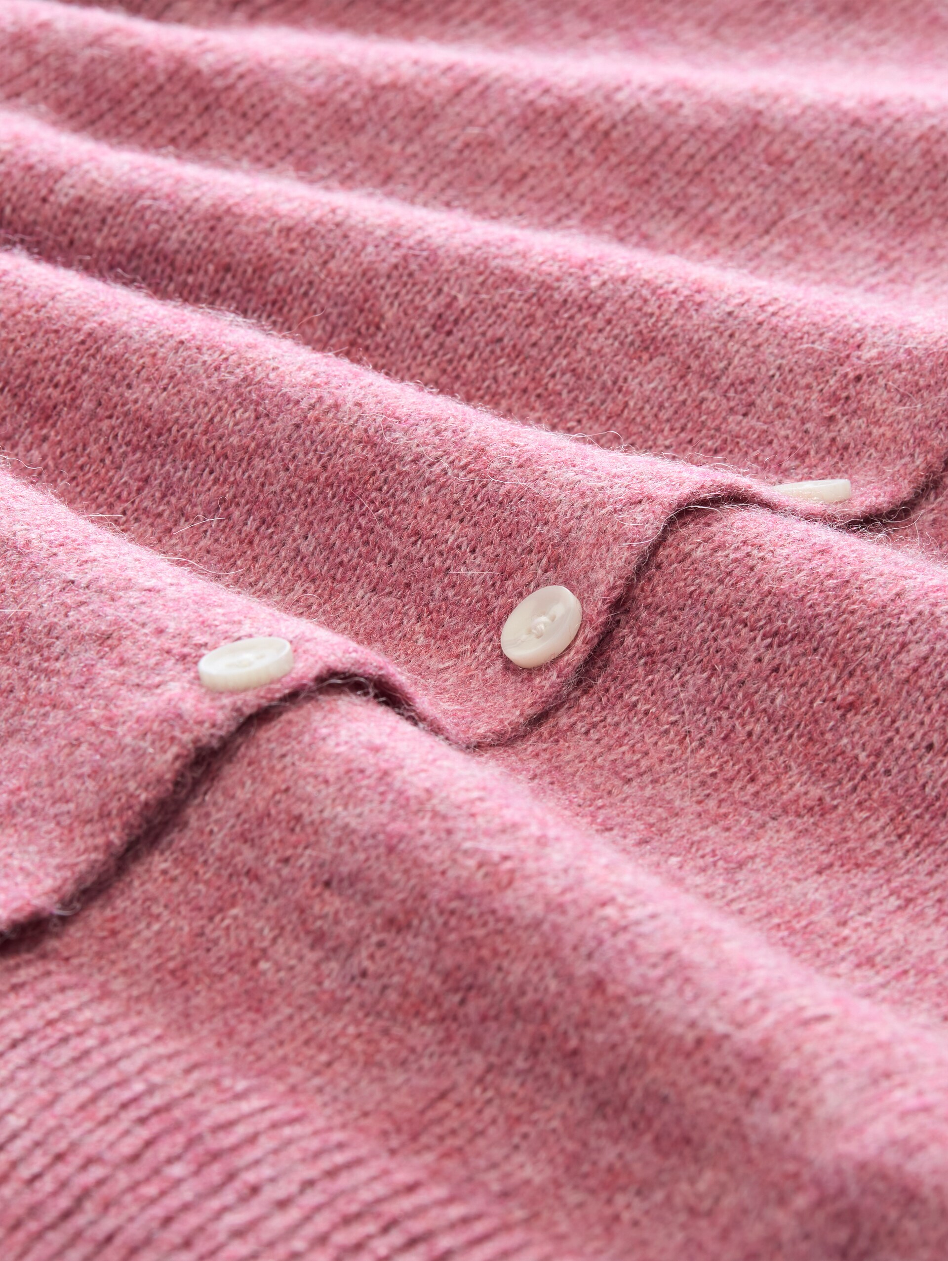 Cardigan mit Alpaka-Anteil - dusty berry melange - Material-Ansicht