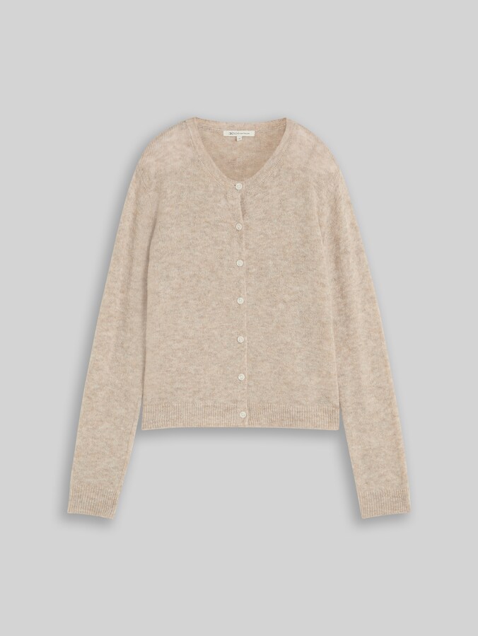 Cardigan avec une touche d'alpaga par Denim Female, atmosphere beige melange