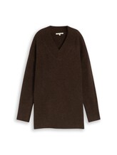 Geselecteerd, Lange gebreide trui met wol door Tom Tailor, bruin