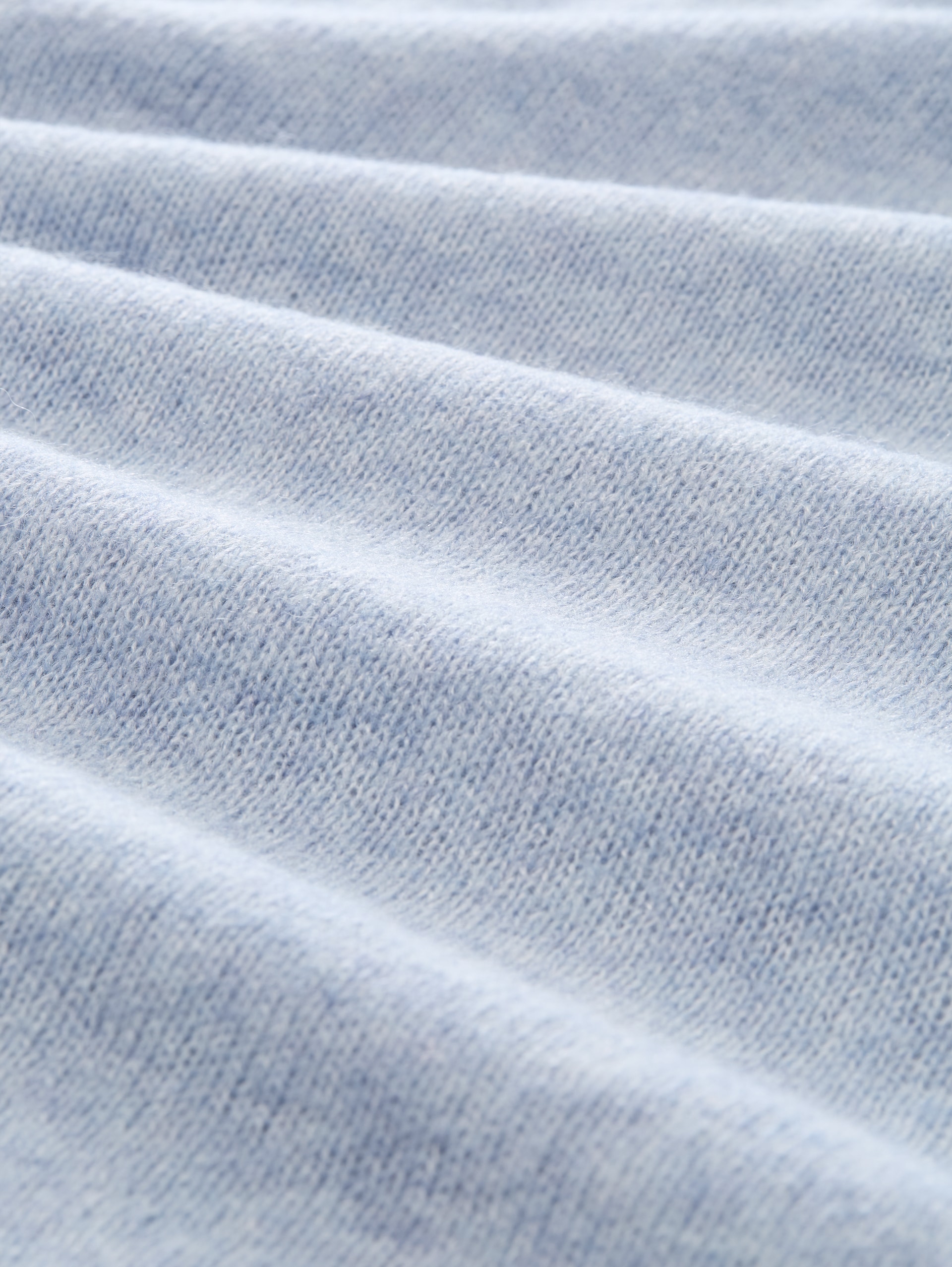 Gebreide trui met alpaca-aandeel - foggy sky blue melange - Materiaalweergave