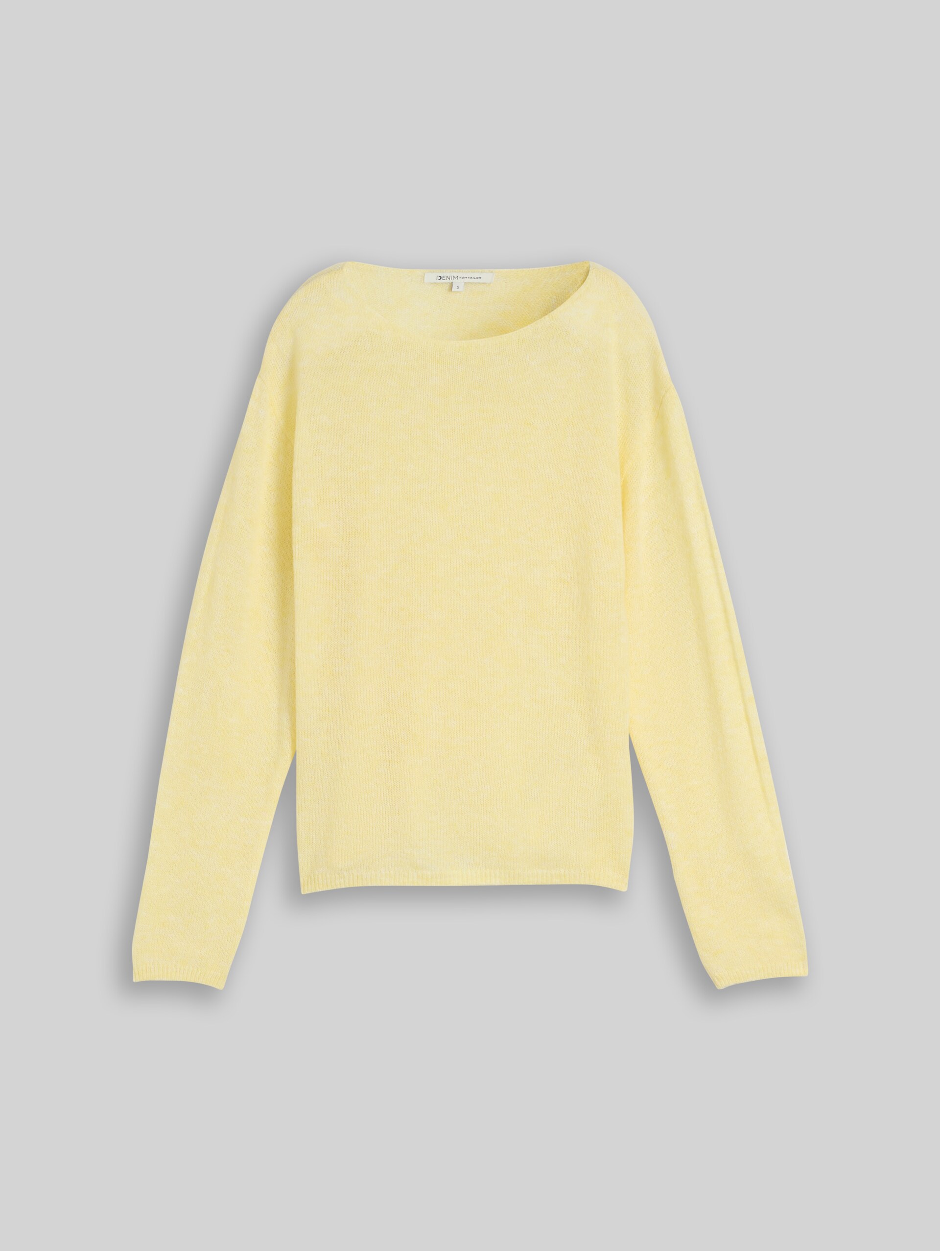 Gebreide trui met alpaca-aandeel - soft vanilla yellow melange