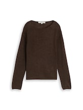Ausgewählt, Strickpullover mit Alpaka-Anteil von Tom Tailor, braun
