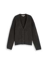 Selected, Cosy cardigan with wool blend by Tom Tailor, grey