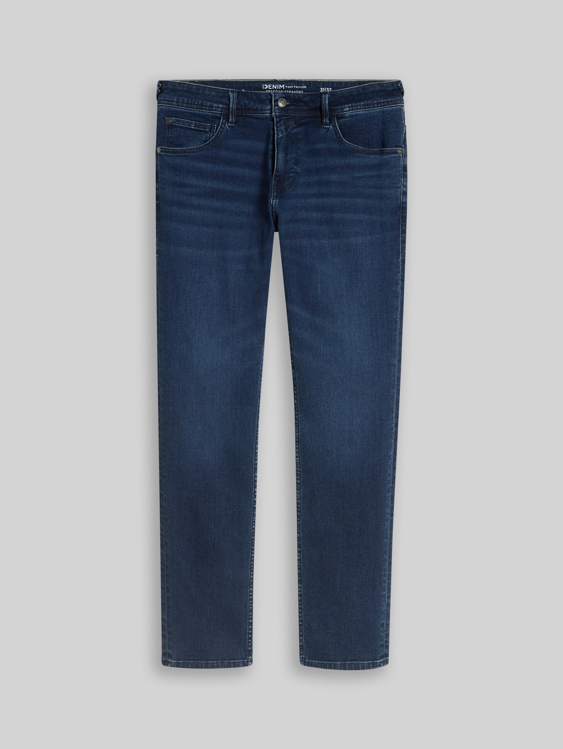TTAEDAN STRAIGHT Jeans mit Stretch - Used Dark Stone Blue Denim - Vorder-Produkt-Ansicht