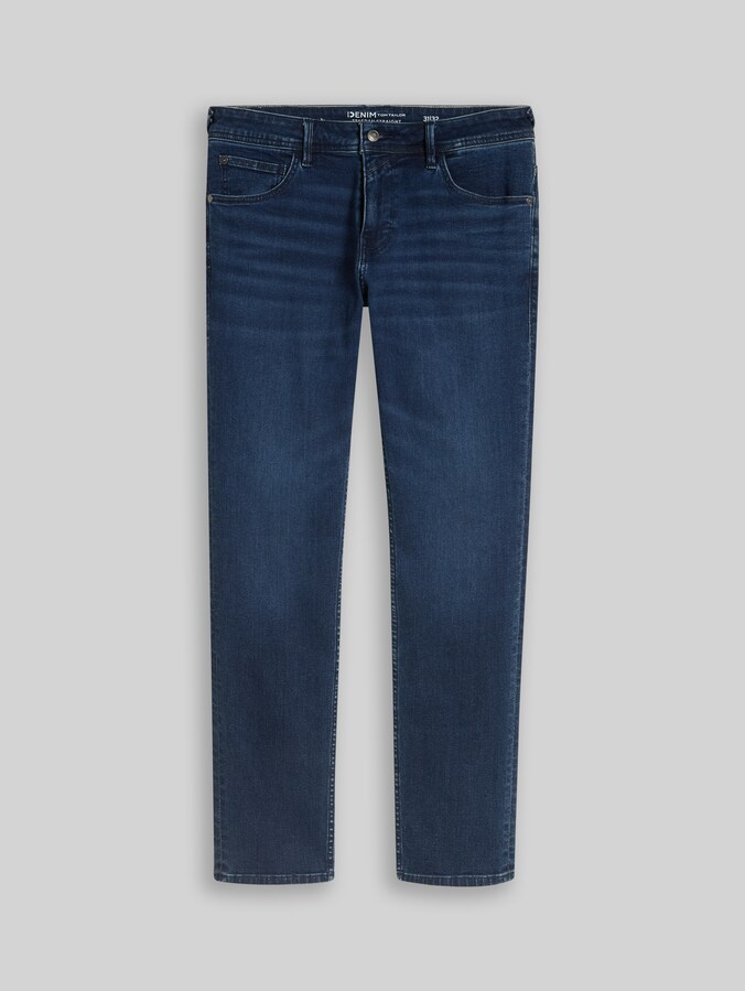 TTAEDAN STRAIGHT Jeans mit Stretch von Denim Male, Used Dark Stone Blue Denim