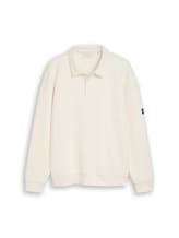 Nicht ausgewählt, Relaxed Fit Sweatshirt mit Polokragen von Tom Tailor, braun