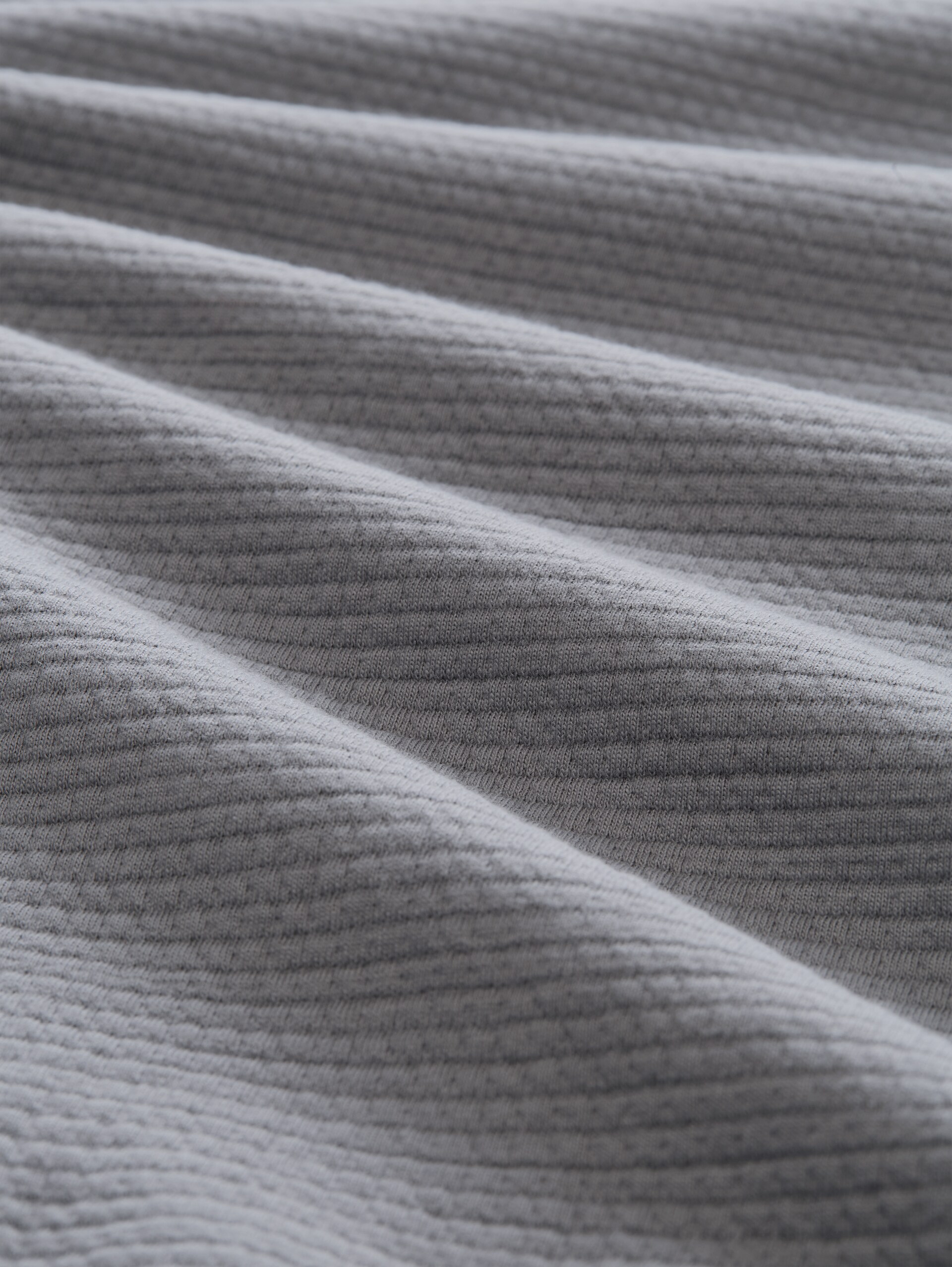 Relaxed Fit Sweatshirt mit Polokragen - classic grey - Material-Ansicht