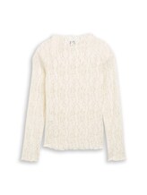 Ausgewählt, Langarmshirt aus Spitze von Tom Tailor, weiß