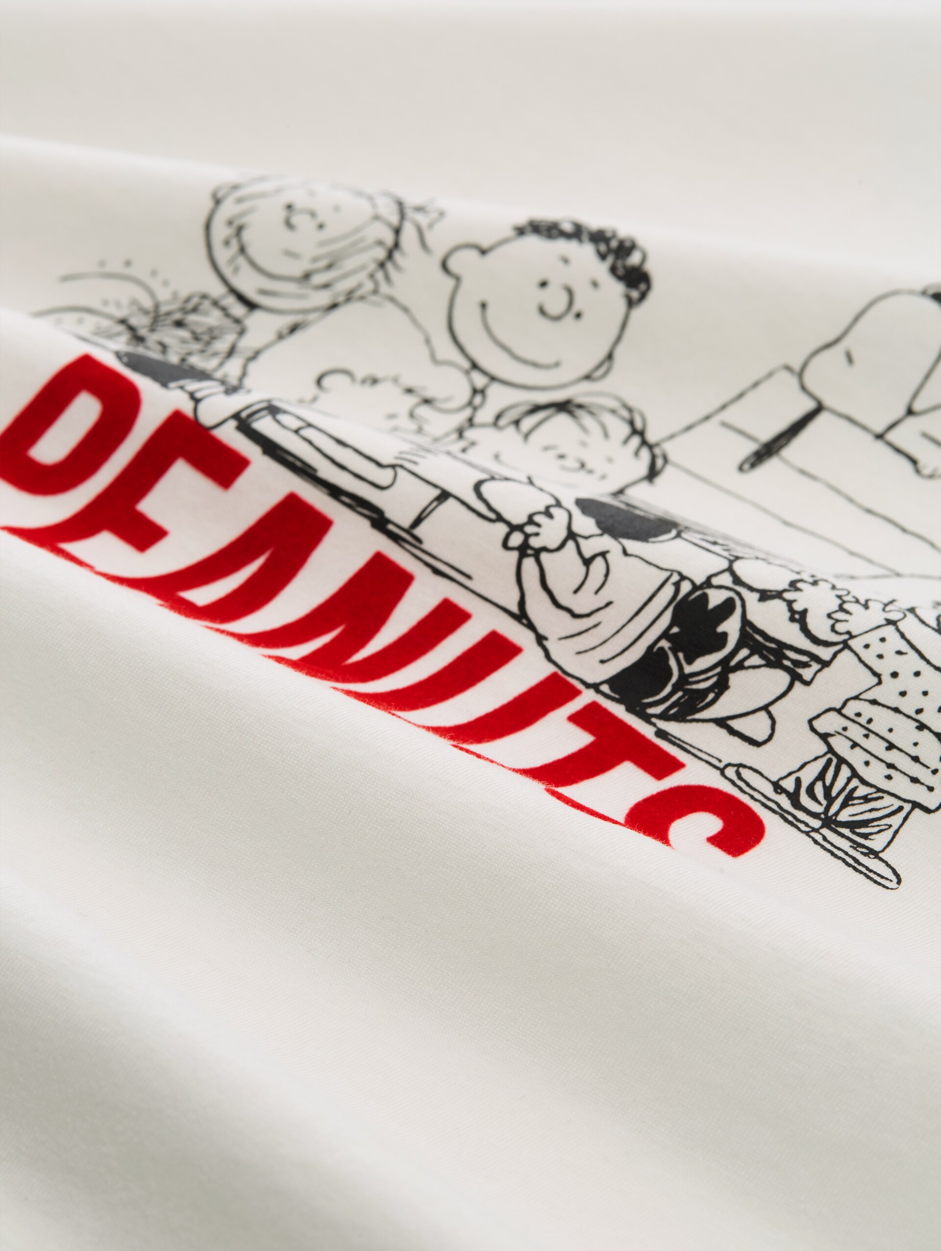 T-shirt met Snoopy-print - Whisper White - Materiaalweergave