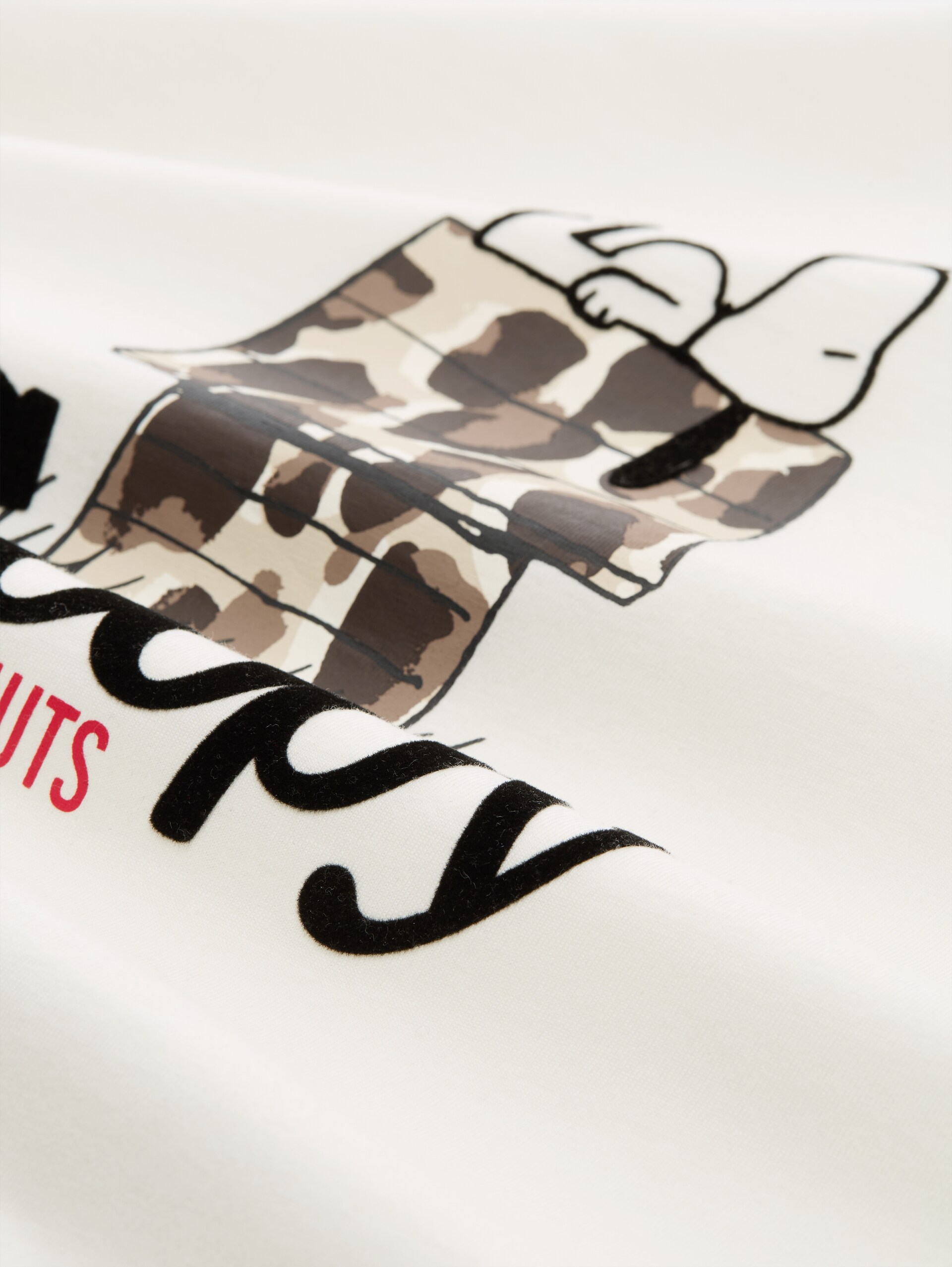 T-Shirt mit Snoopy-Print - off white - Material-Ansicht