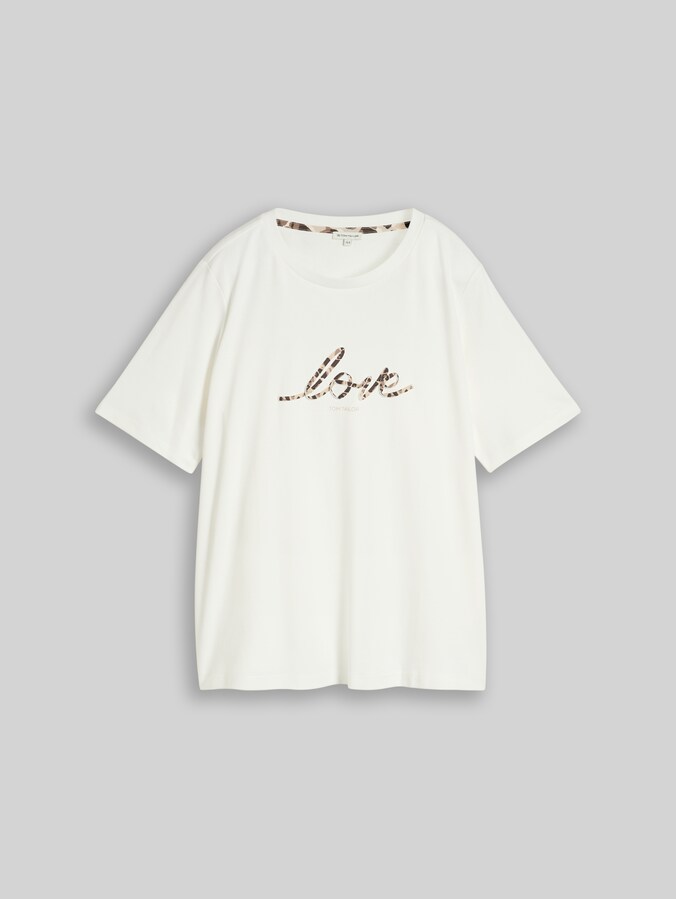 Plus Size - T-Shirt aus Baumwolle von Women Plus Size, Whisper White