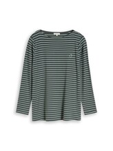 Ausgewählt, Plus Size - Langarmshirt mit Streifenmuster von Tom Tailor, grün